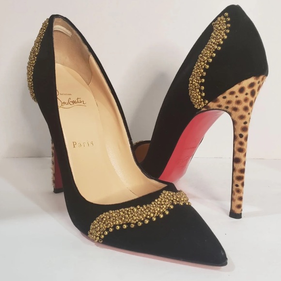 Christian Louboutin Shoes - Bengali 120 velvet pony leopard hair 👠